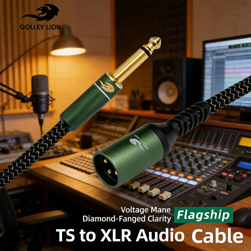 

Аудиокабель XLR - 6,35 мм, балансный аналоговый аудиокабель для микрофона, электронной гитары, микшера, усилителя, AUX, 6,5 мм - XLR (гнездо)