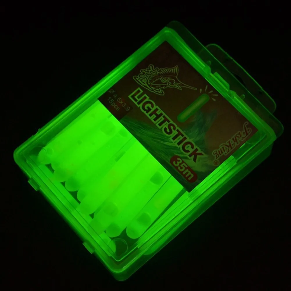 

15pcs Night Fishing Glow Lights For Anglers 3.7cm Luminous Float Lights ABS 3.7×0.5cm Bright Glow Effect