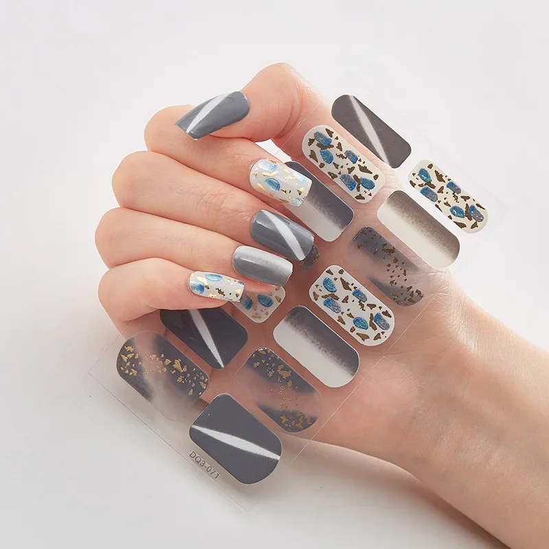 Four 0f Nail Stickers Adhesive Wraps DIY Designer Nails Art Decoration