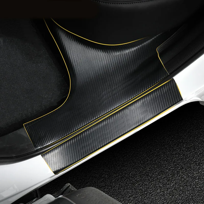 

4pcs For Changan CS55 PLUS 2024 Threshold Strip Leather Protective Decorative Sticker Welcome Pedal