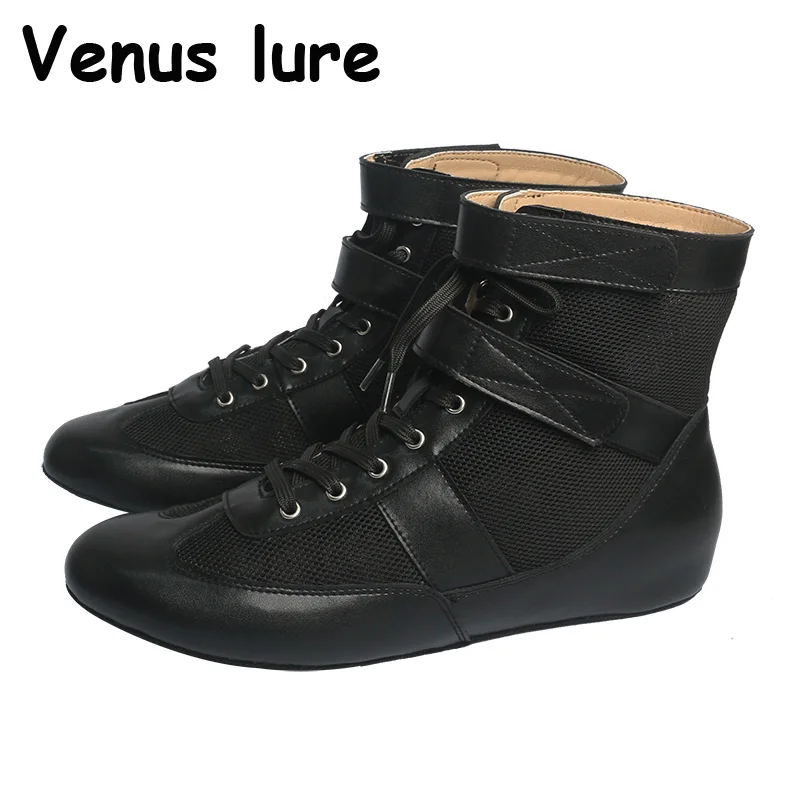 Venus lure High Quality Line Men's Dance Boots Comfortable Dance Shoes Unisex Soft Suede Sole Men Ballroom Dancing Boots