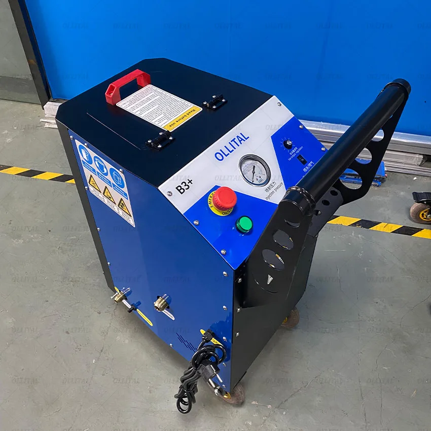 Portable Push-Pull Dry Ice Blasting Cleaning Machine With Air Compressor