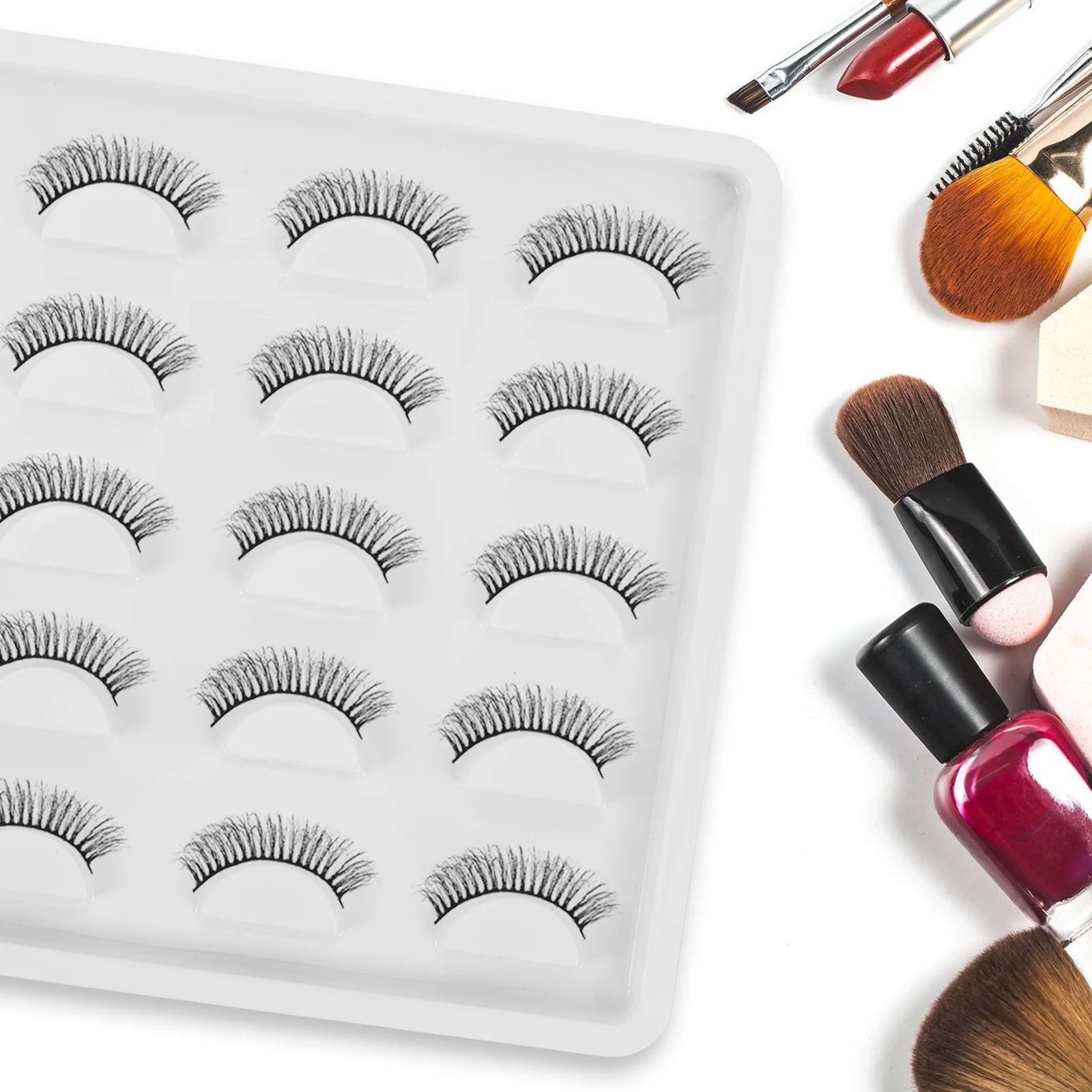 Étui à cils organisateur boîte de rangement de faux cils plateaux à cils conteneur en plastique Durable plateaux à cils boîte d'emballage de cils