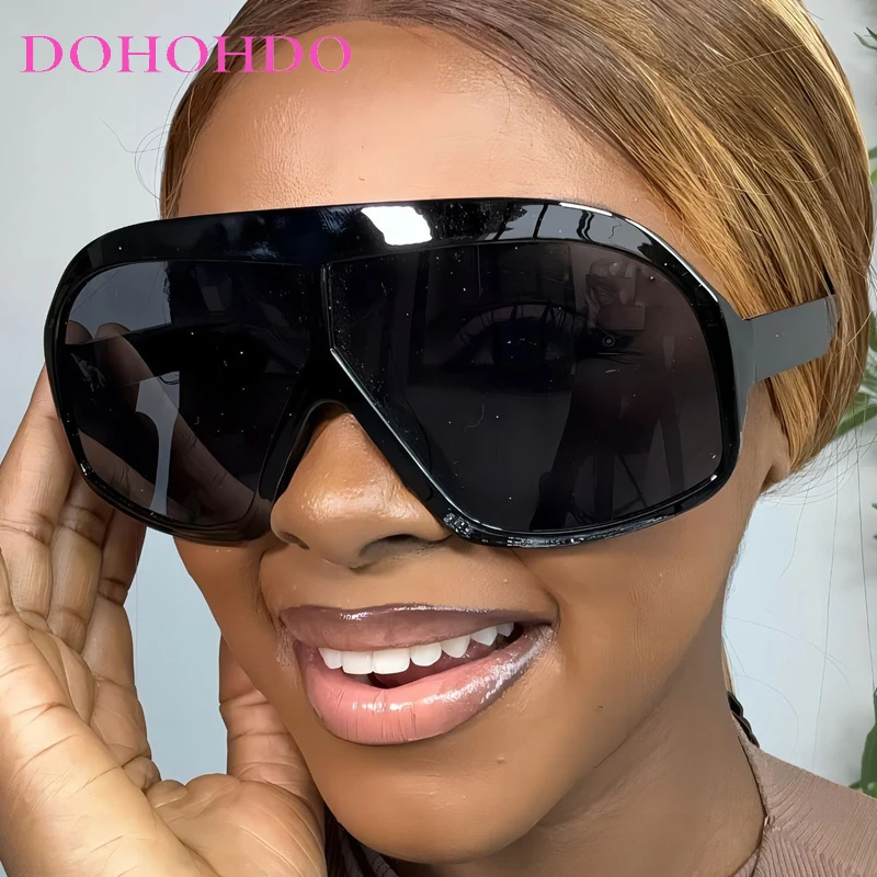 

New Fashion Luxury Oversized Pilot Sunglasses Women Men Brand Design Vintage Female Sun Glasses Outdoor Sports Windproof Goggles