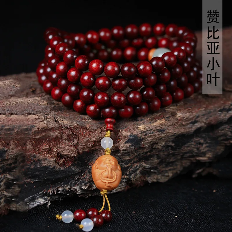 

Браслет из малолистного палисандра из Замбии, дизайн «Всегда улыбающийся», 0.8*108 бусин, унисекс, культурная игрушка, молитвенные бусы, оптовая продажа с фабрики