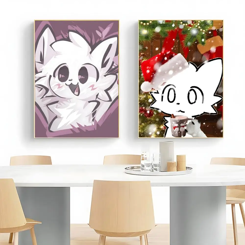 Silly Affectionate B-Boykisser Silly Cat Internet Meme Poster Wall Art Print Decorative Mural Home Decor Gift Unframed