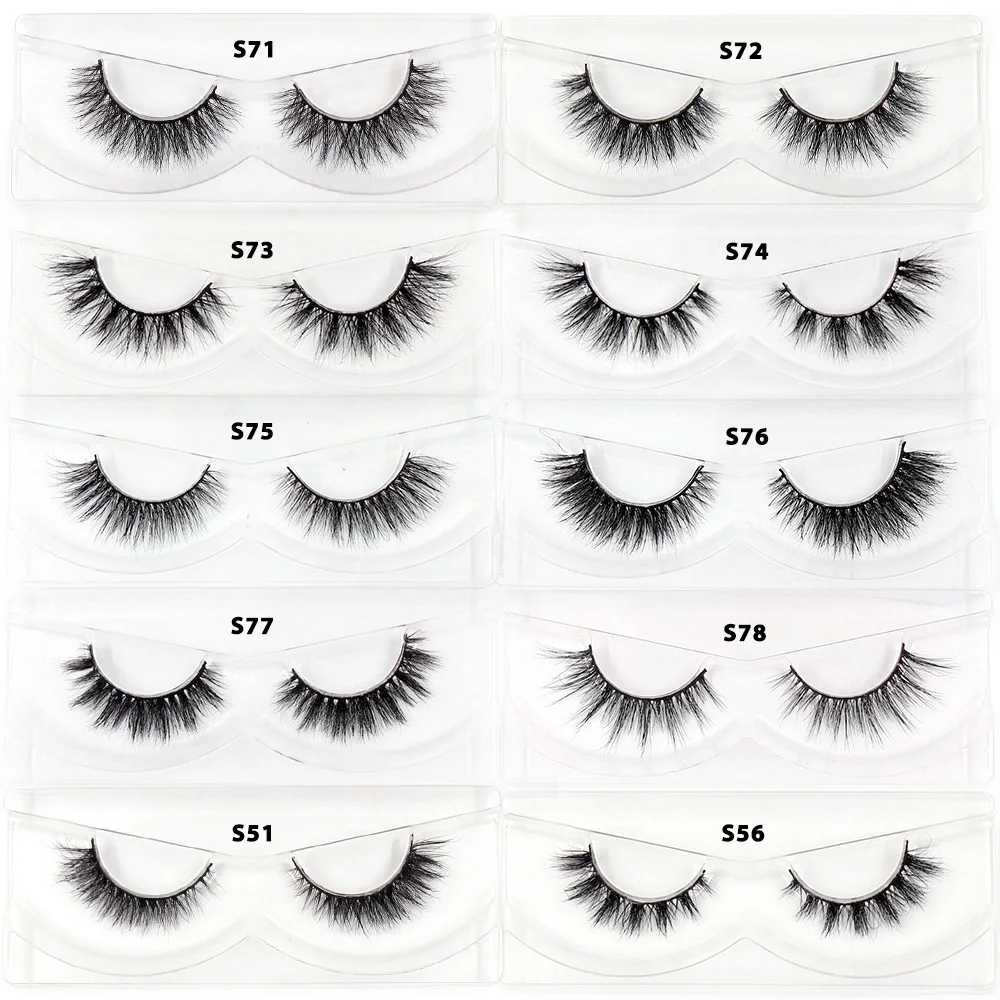 30/60/100 Pairs Mink Lashes No Box 3D Mink Eyelashes Short Natural Mink False Eyelash in Bulk Cruelty-free Makeup Lashs