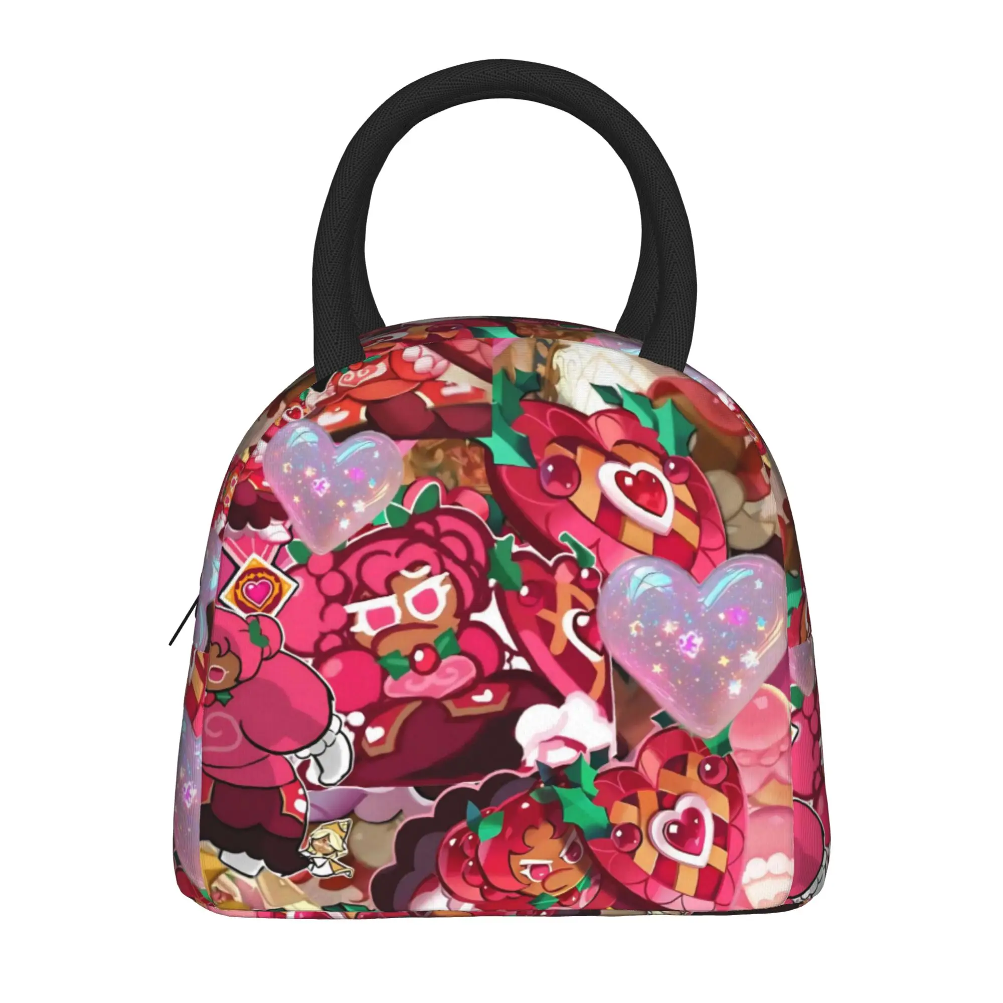 Hollyberry Cookie  Insulated Lunch Bags Cooler Bag Reusable Cookie Run Kingdoms Portable Tote Lunch Box Food Storage Bags