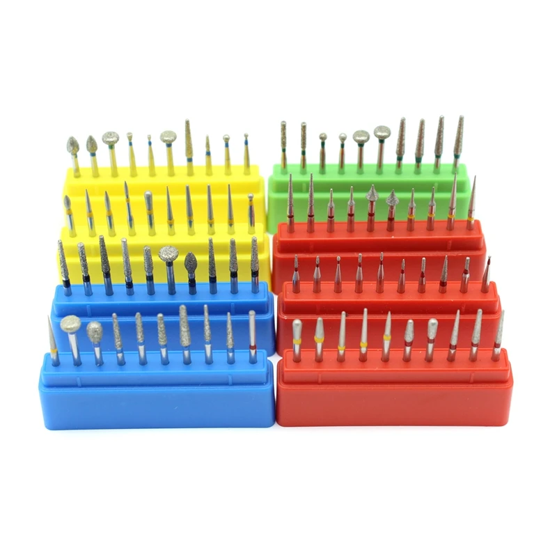 10 pz Dentale Frese Diamantate Kit Serie FG per Manipolo Ad Alta Velocità Lucidatura Punte Dentista Fresa Dia.1.6mm Odontoiatria Accessori