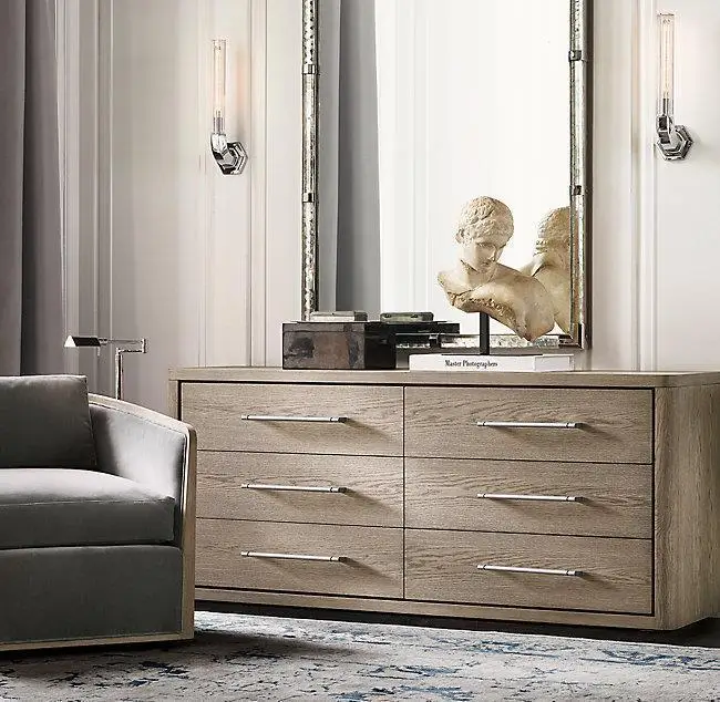 Solid wood chest rural furniture wardrobe side cabinet