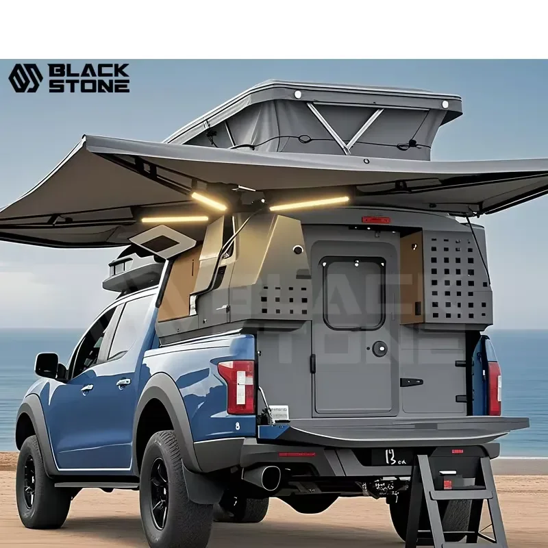 Pop up Camper for Pickup Truck 8ft Bed Van Conversion Custom Unit for Pickup Bed with Shower and Toilet