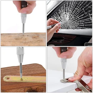 オートマチックセンターパンチ一般木工金属ドリル調整可能なスプリングロードされた金属製のウッドガラス用の自動パンチハンドツール 10ベストセールスカスタマイズされたホールパンチ-4