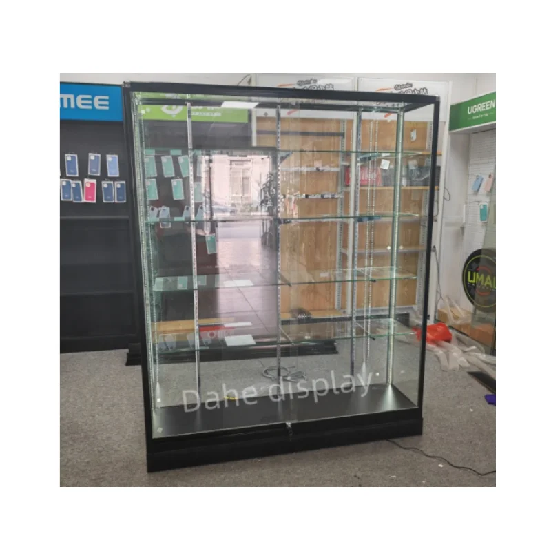 

Custom. surprise price smoke shop display with lights aluminum frame glass show cases shop display furniture