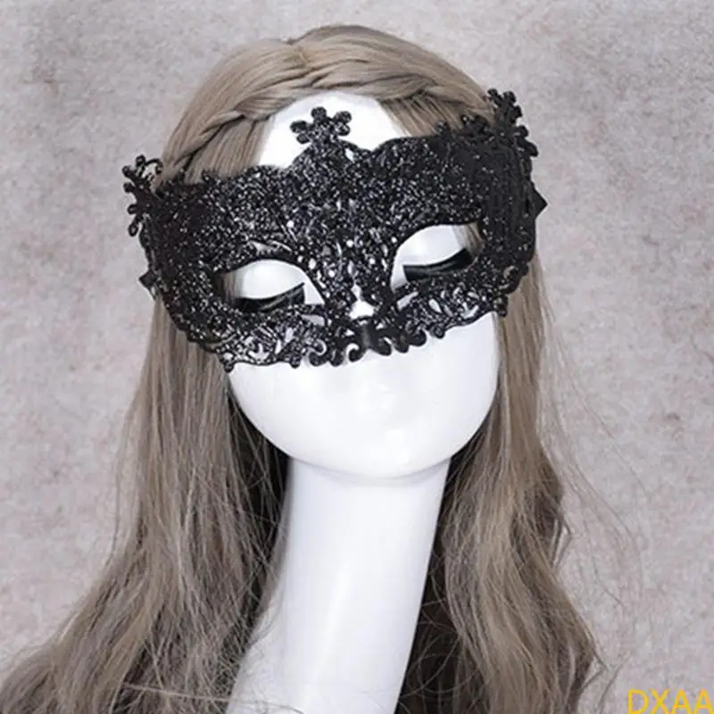 Maschera mascherata da paillettes DXAA Maschera veneziane per donne maschera da festa Halloween a metà facciata maschera per