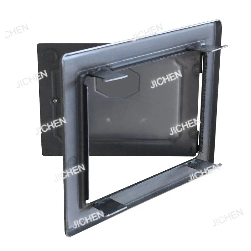 Puerta de estufa Earthen de 340x390mm para chimenea, leña, volcado de cenizas, estufa de leña/acceso de chimenea, puerta de horno Vertical/horizontal