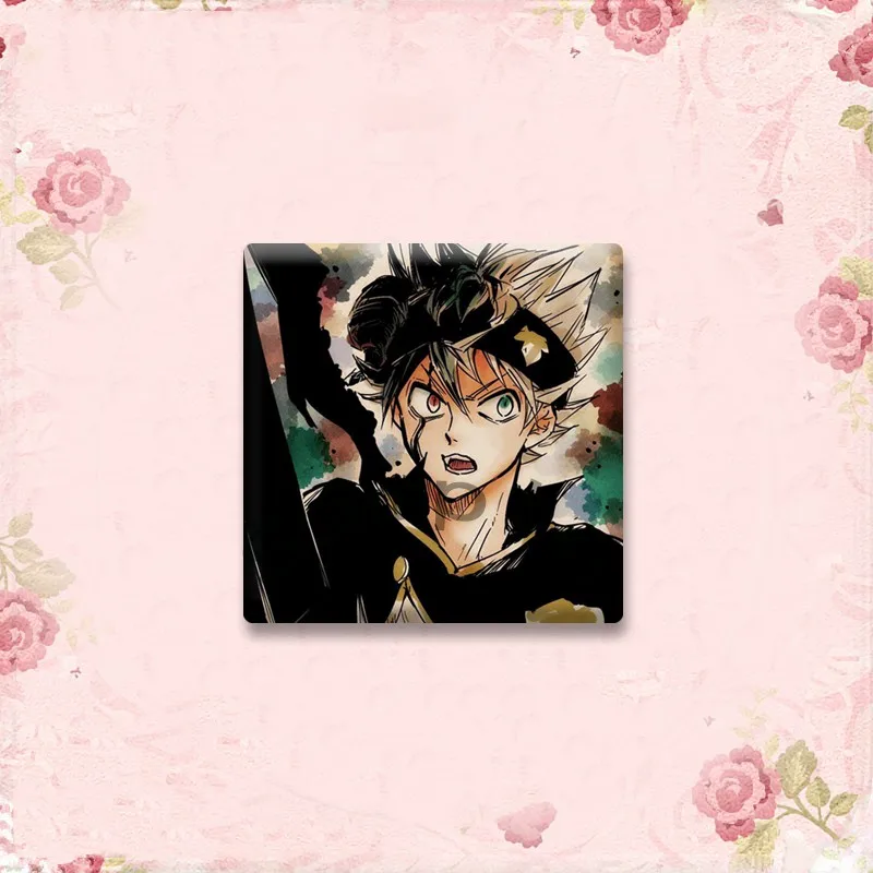 شخصية كرتونية شارات مربعة أستا نويل سيلفا يامي سوكيهيرو بروش مجوهرات مخصصة اكسسوارات قبعة حقيبة التلبيب دبابيس اللعب الهدايا