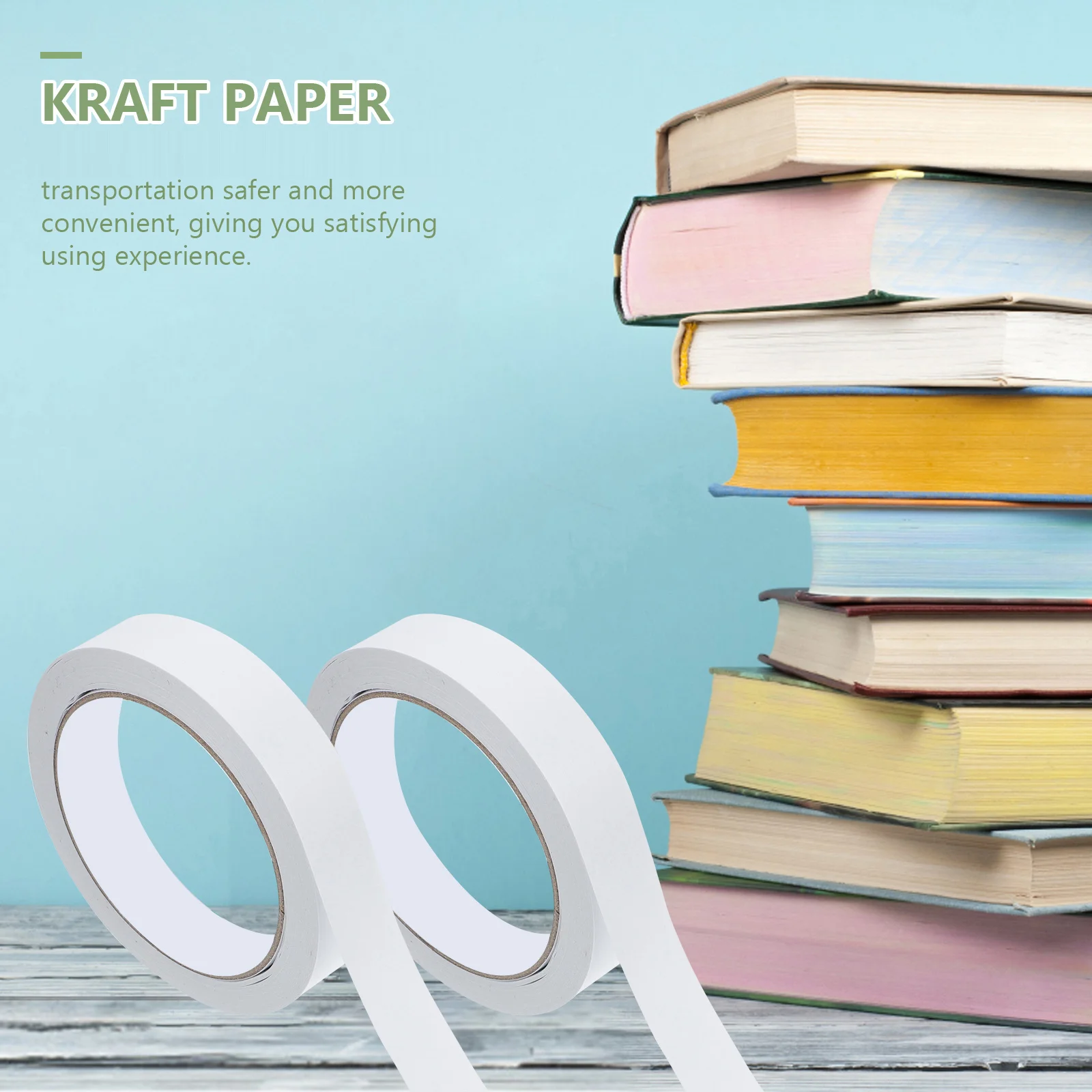 5 قطع من شريط ورق الكرافت لاصق قوي مقاوم للماء لتغليف الكرتون ختم الحرفية القرطاسية شريط الاستخدام الزخرفي #4