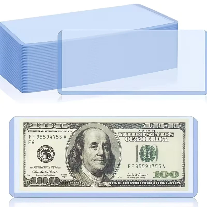 6/12PCS Clear Plastic Banknote Sleeves For Collectible Banknote Anti Dirt Dustproof Storage Display Holder Ticket Collection ZYF