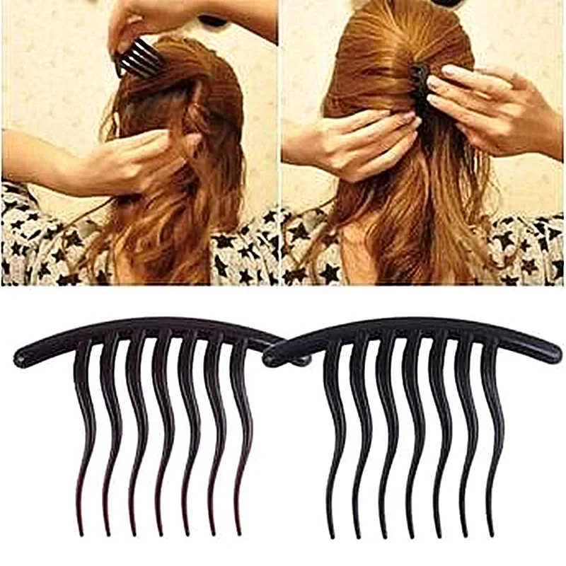 

Glossy Comb For Women's Back Hair Clips Forehead Fixed Tidying Artifact Bangs Non-Slip Hair Comb Hair Clips