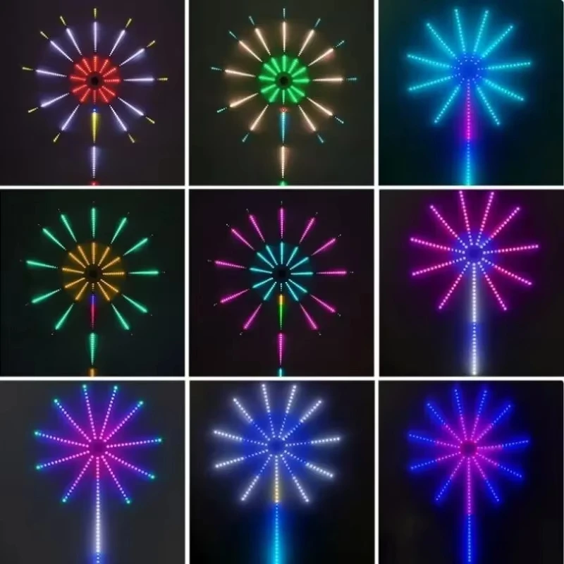 

Firework Led Lights Wedding Christmas RGB Neon String Light Bluetooth APP Control Music Sync Bedroom Wedding Decor Fairy Lights