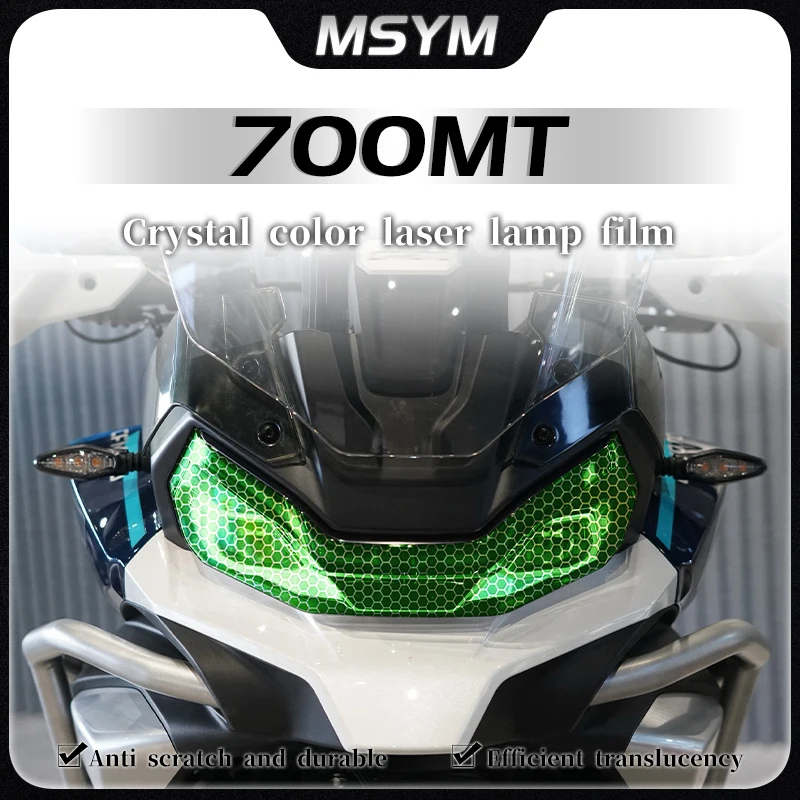 

For CFMOTO 700MT 700 MT CF 700MT 2025 Honeycomb laser film transparent headlight film smoked black tail light film accessories