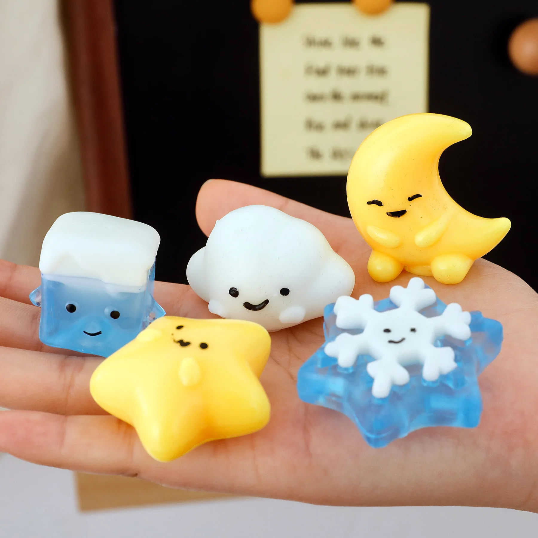 

Cute Mini Squish Weather Baby Squeeze Fidgeting Toys Adult Sensory Toys Antistress Taba Squishy Girls Kids Toys Gifts Pendant