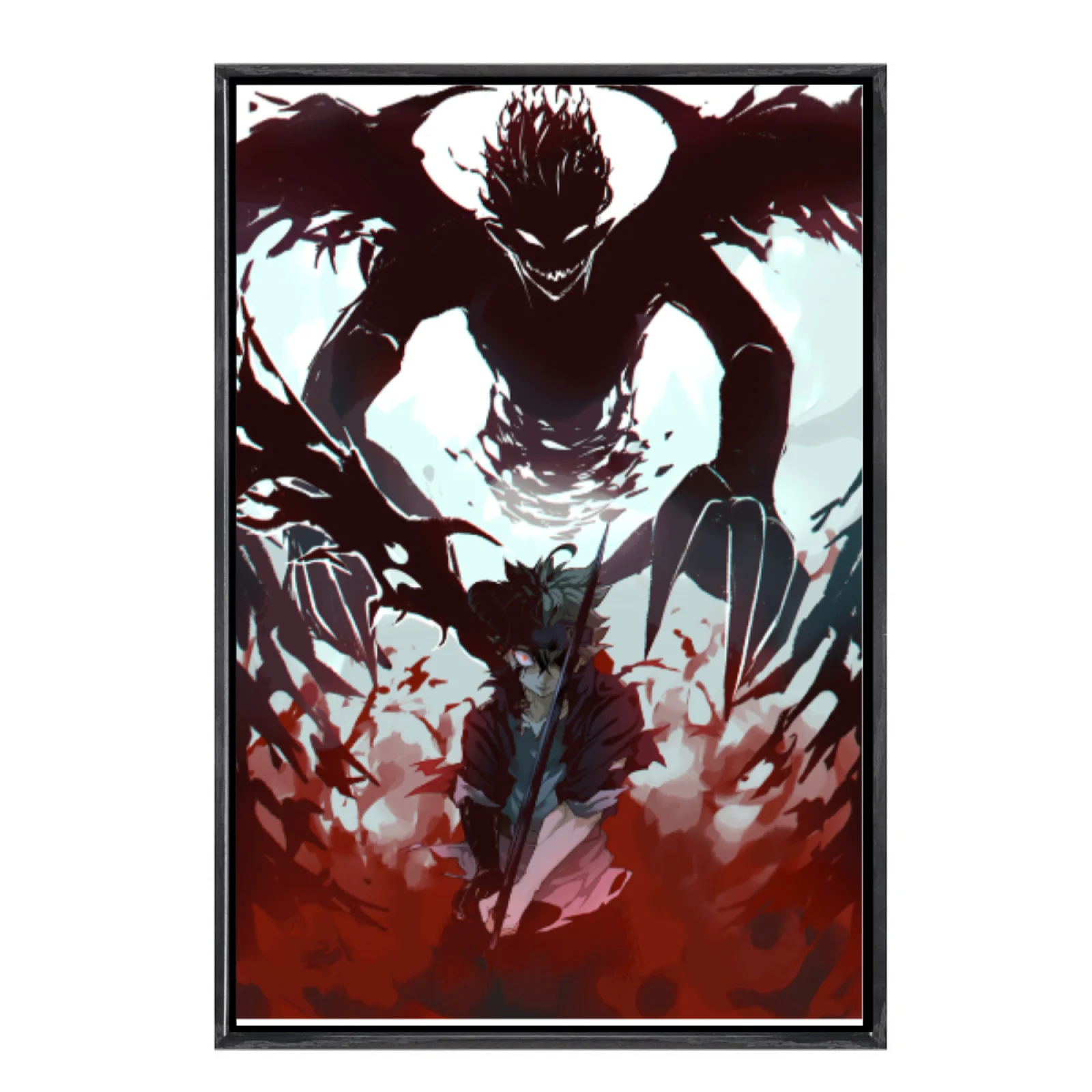 

Japanese Manga Multi-Size Canvas Poster Double Framed Wall Art,Black Clover Home Decor for Living Room Bedroom