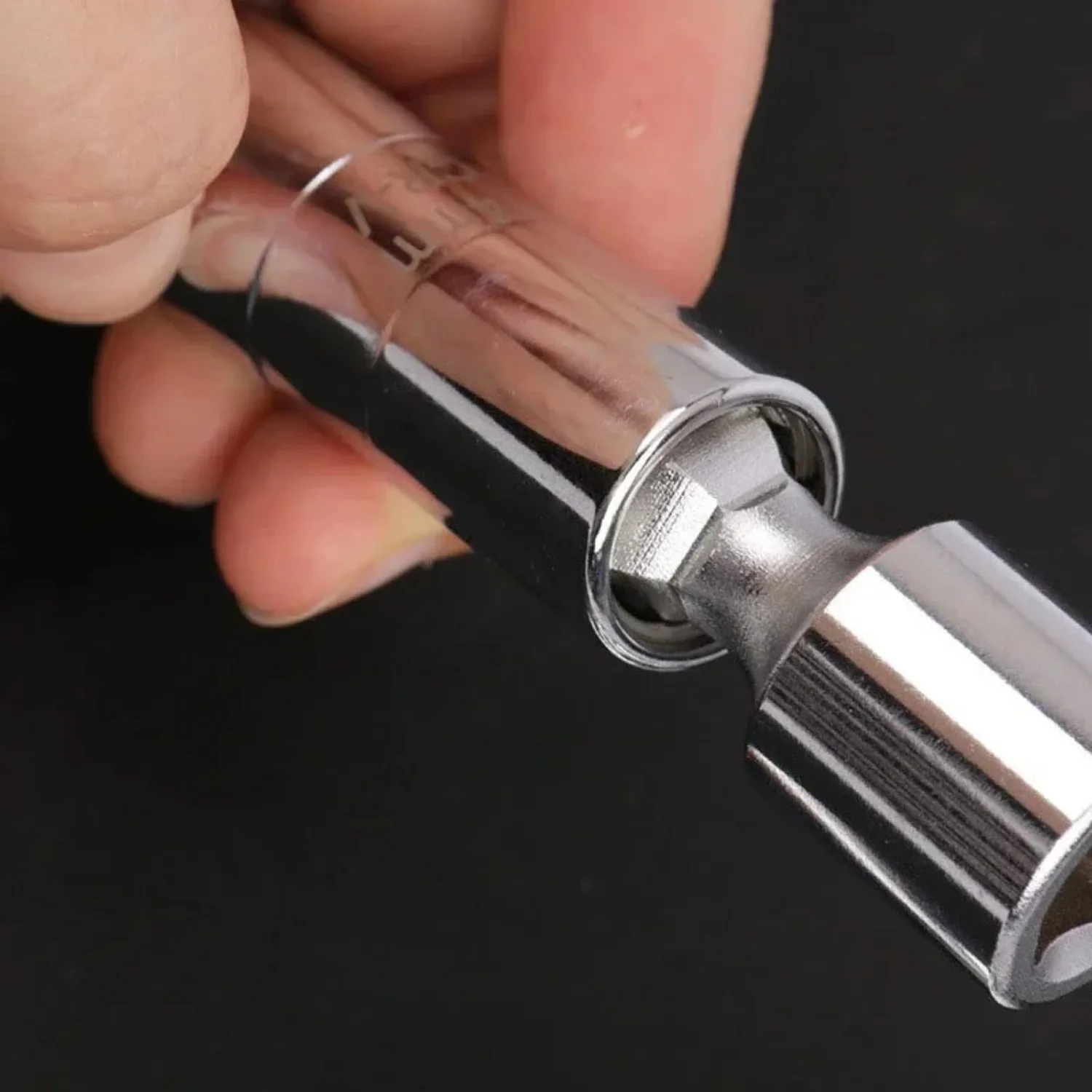 Universal Slim 14/16mm Auto Repair Tools Spark Plug Socket Wrench Magnetic 12 Angle Spark Plug Removal Tool image 4