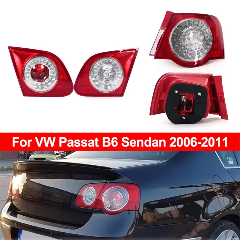 

Автоматический светодиодный задний фонарь для VW Passat B6 Sendan 2006 2007 2008 2009 2010 2011, автомобильный внешний внутренний левый правый