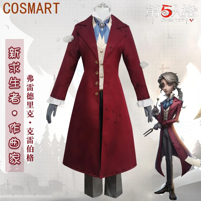 

COSMART Identity V Frederick Kreiburg Composer, новый игровой костюм Survivor, красивый карнавальный костюм, наряд для вечеринки на Хэллоуин, S-XXL