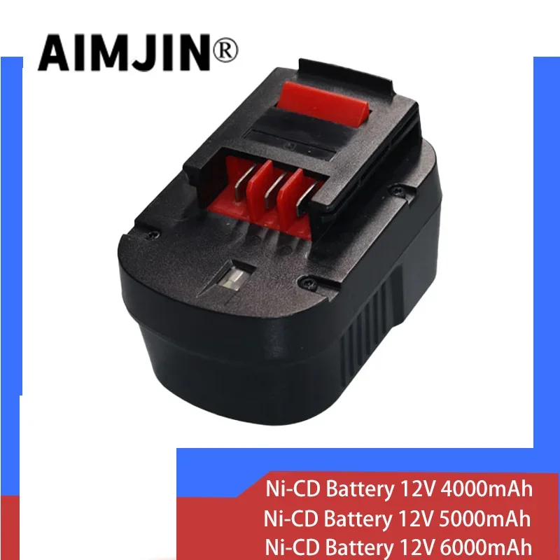 Ni-MH Battery for Black & Decker, 12V, 4000mAh,5000mAh,6000mAh,12, A12ex, New, 2023