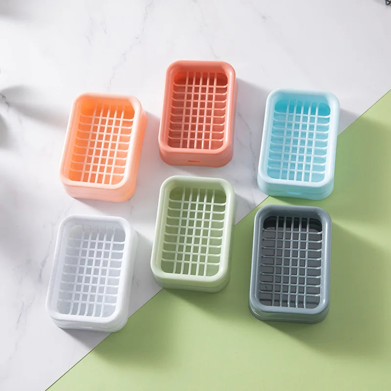 New Bathroom Dish Plate Case Home Shower Travel Hiking Holder Container Soap Box Plastic Soap Box Dispenser Soap Rack