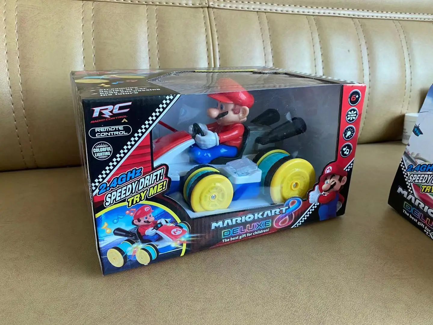 Super Mario Bros Remote Car Creative Model Toys Yoshi Luigui Super Mario action toy Figure Collectible Model Toys Gifts For Kid