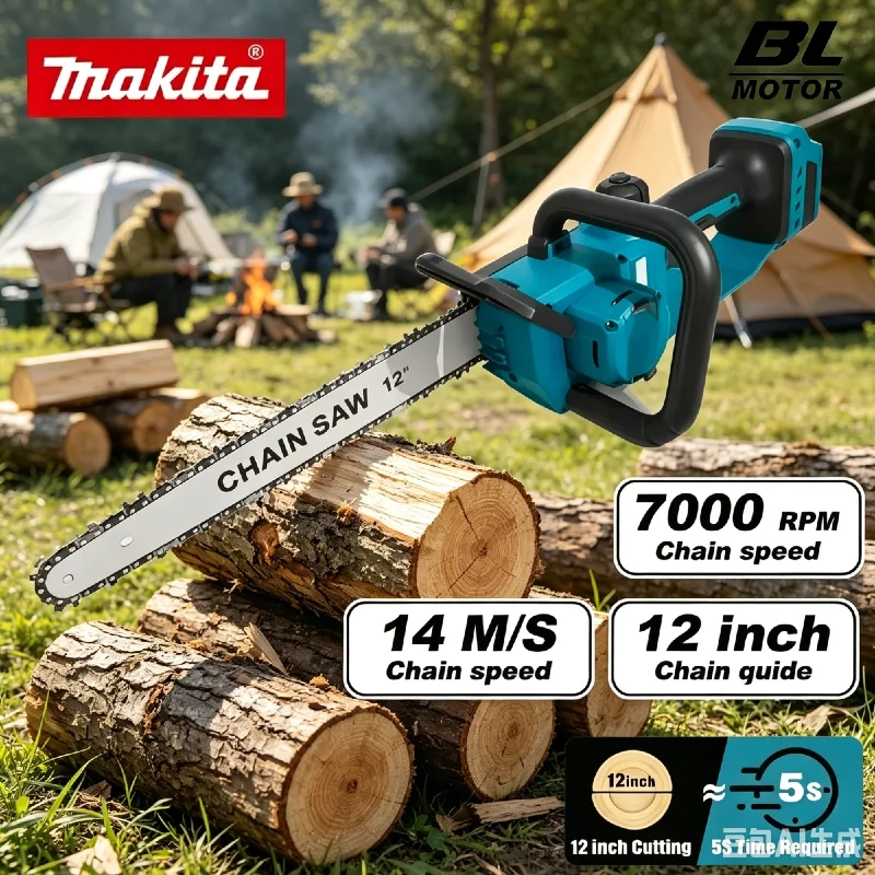 

Makita Durable 12 Inch Makita Brushless Electric Chainsaw Portable Auto Oiler Handheld Wood Cutter for Daily Cutting