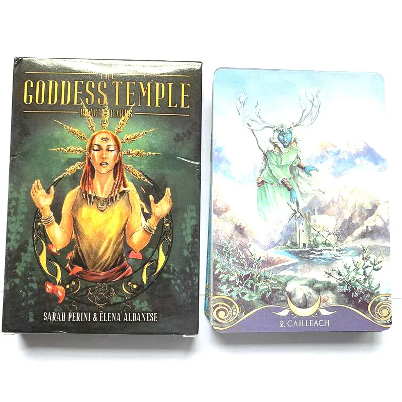 

NEW The Goddess Temple Oracle Cards Deck English Version PDF Guidebook Tarot card board game for women girls kids family use