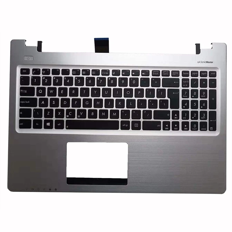 New Laptop Keyboard bezel For ASUS K56 K56C R505C V550C K56CM S56C A56C upper case palmrest cover silver