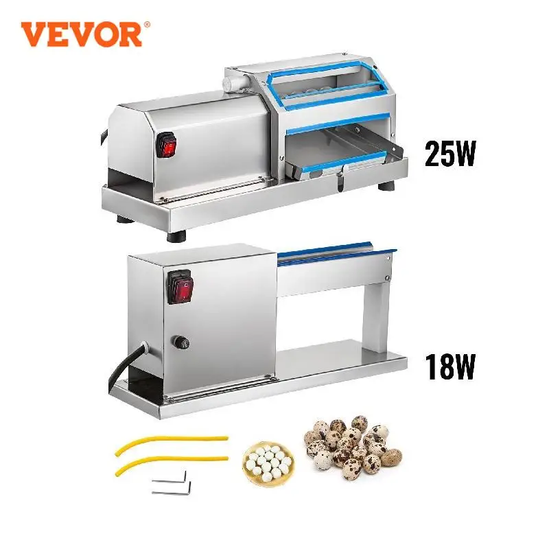 VEVOR 50/60 KG/H Electric Quail Egg Peeler Machine Automatic Sheller 304 Stainless Steel Multifunctional Kitchen Shops Home Use