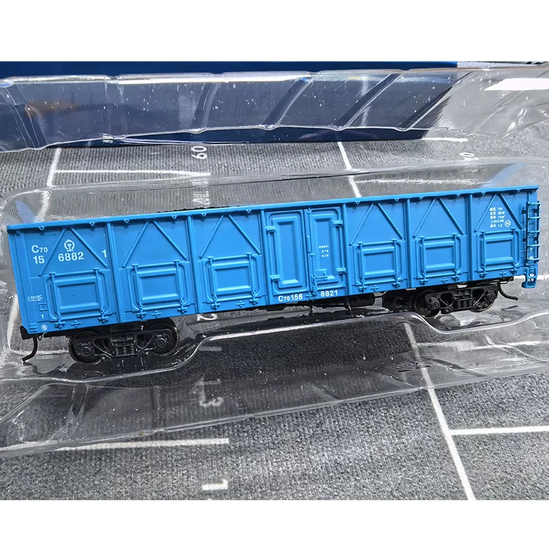 HO Type 1/87 Train Model C70 Open Car Coal Mine Car Freight Car Blue Random Number Issued One Section Carriage Model Toy Gift