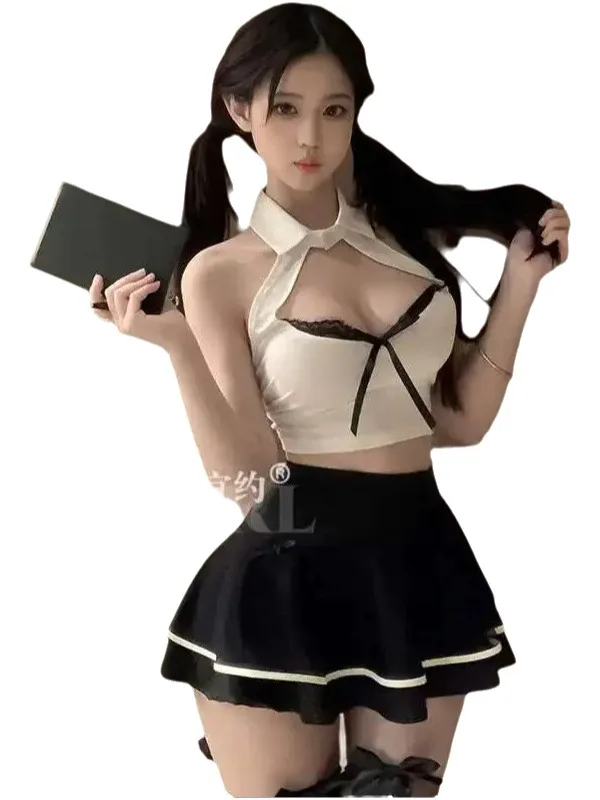 Sexy Lingerie Pure Desire Nightclub Cosplay Secretary Uniform Temptation Role Play Two Piece Skirt Set Sweet Hot Sexy Women ZK2F