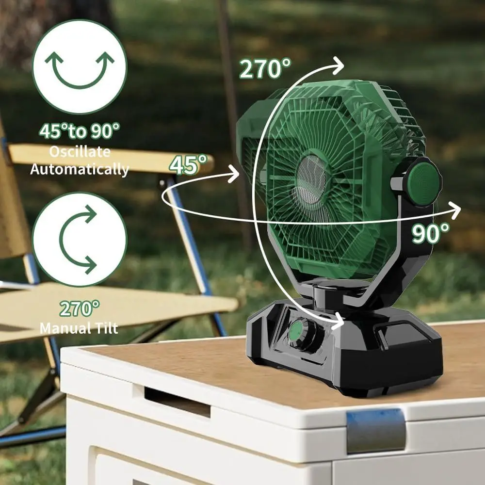 20000mah camping fan, LED fan, solar lighting, portable outdoor camping fan, 16 speed remote control, timed shaking head