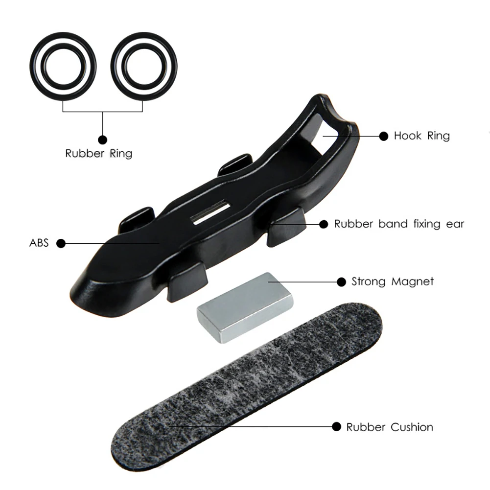 

Magnetic Fishing Lure Bait Holder with Rubber Rings Lures Hook Keeper Holder Prevent Scratching Accessories for Fishing Rod Tool