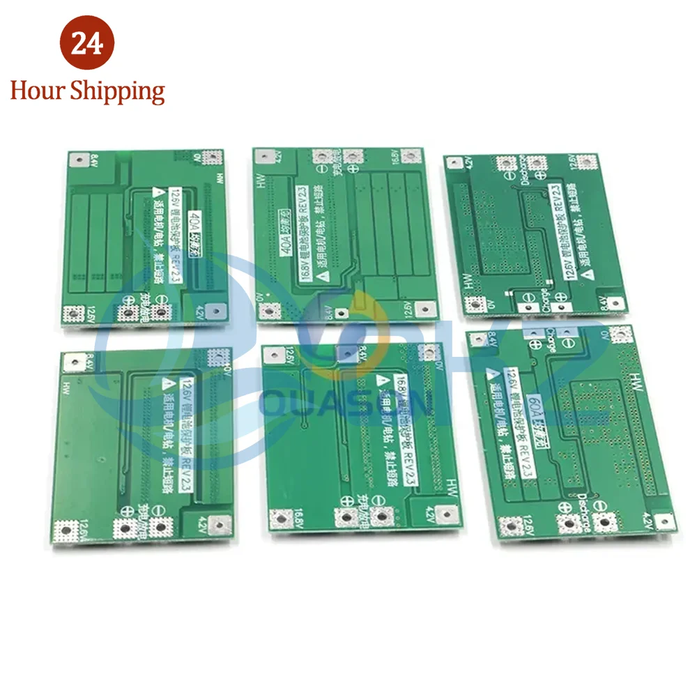 3S 4S 40A 60A Li-ion Lithium Battery Charger Protection Board 18650