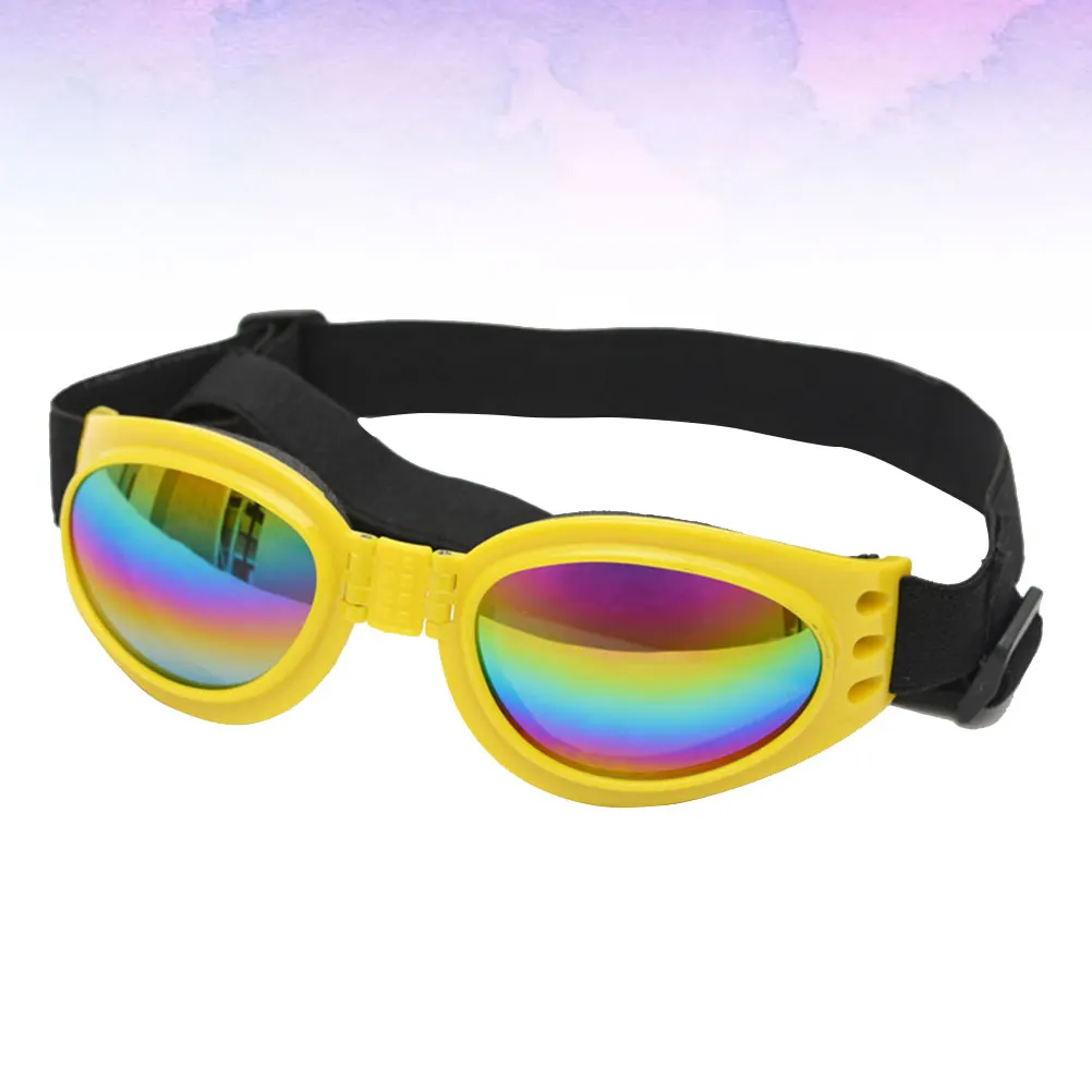

Fashion Pet Dog Sunglasses UV Shatterproof Anti Fog PC Lens Adjustable Chin Strap Stretchy Plastic for for Dogs
