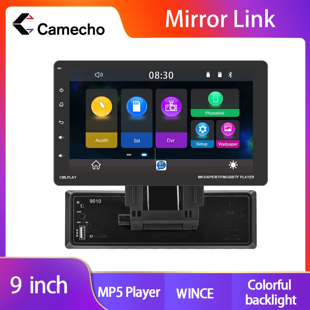 

Camecho 1 Din Car Radio 9" HD Autoradio Multimedia Player Auto Audio Car Stereo MP5 Bluetooth USB FM Mirror Link Car Stereo