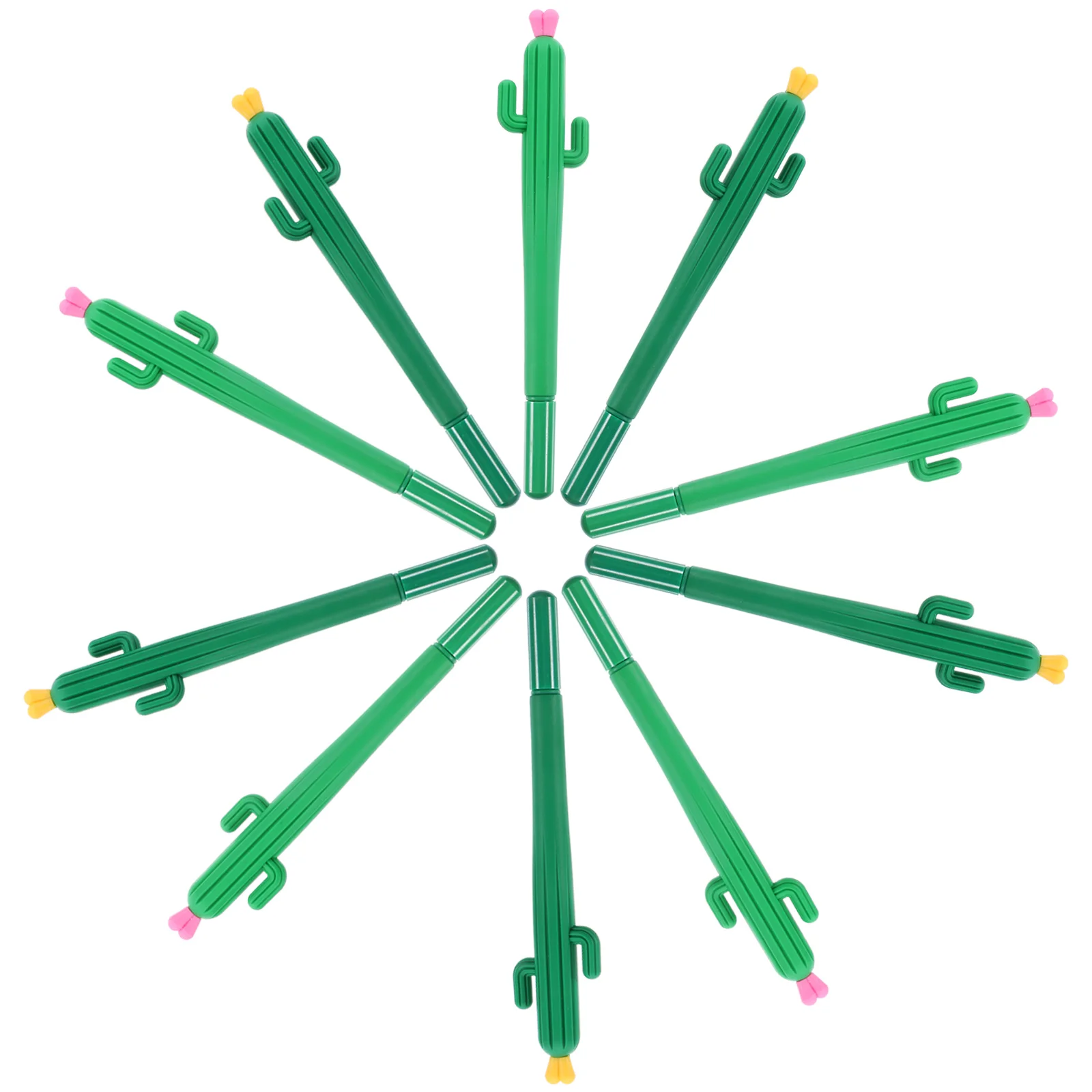 

10 Pcs Cactus Ballpoint Pen Cute Plant Design Student Stationery Supplies Writing Pens for Kids Students Signing Marking Neutral