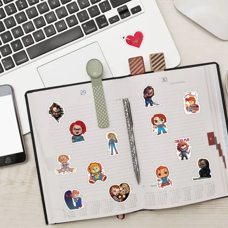 60 قطعة ملصقات الكتابة على الجدران تشاكي حقيبة كوب ماء الغيتار سيارة سكوتر القرطاسية الثلاجة الهاتف المحمول DIY بها بنفسك الديكور الشارات