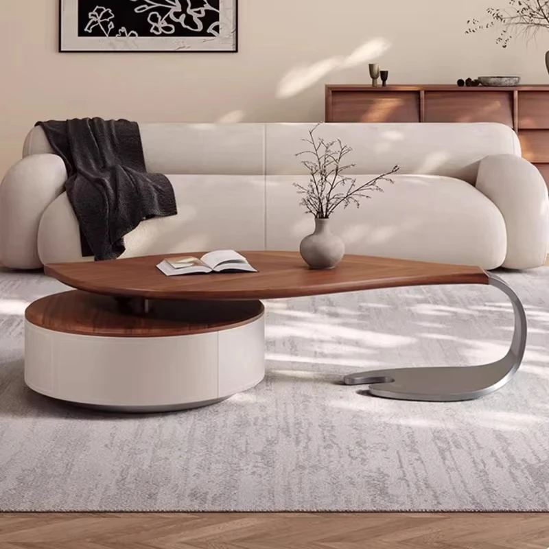！@Living Room Furniture Set Wooden Modern Nesting China Small Oval Shape Side Tea Table Design Leaf Shaped Coffee Table