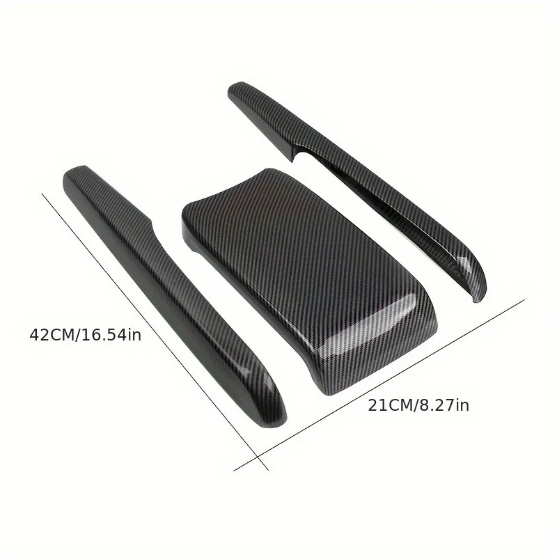 10غطاء صندوق مسند الذراع في المركز المدني、غطاء لوحة داخلية、حامي مسند الذراع、زخرفة سيفيك جديدة，مناسب لهوندا سيفيكType-Rغطاء مسند الذراع الأوسط من ألياف الكربون-ABSغطاء واقي