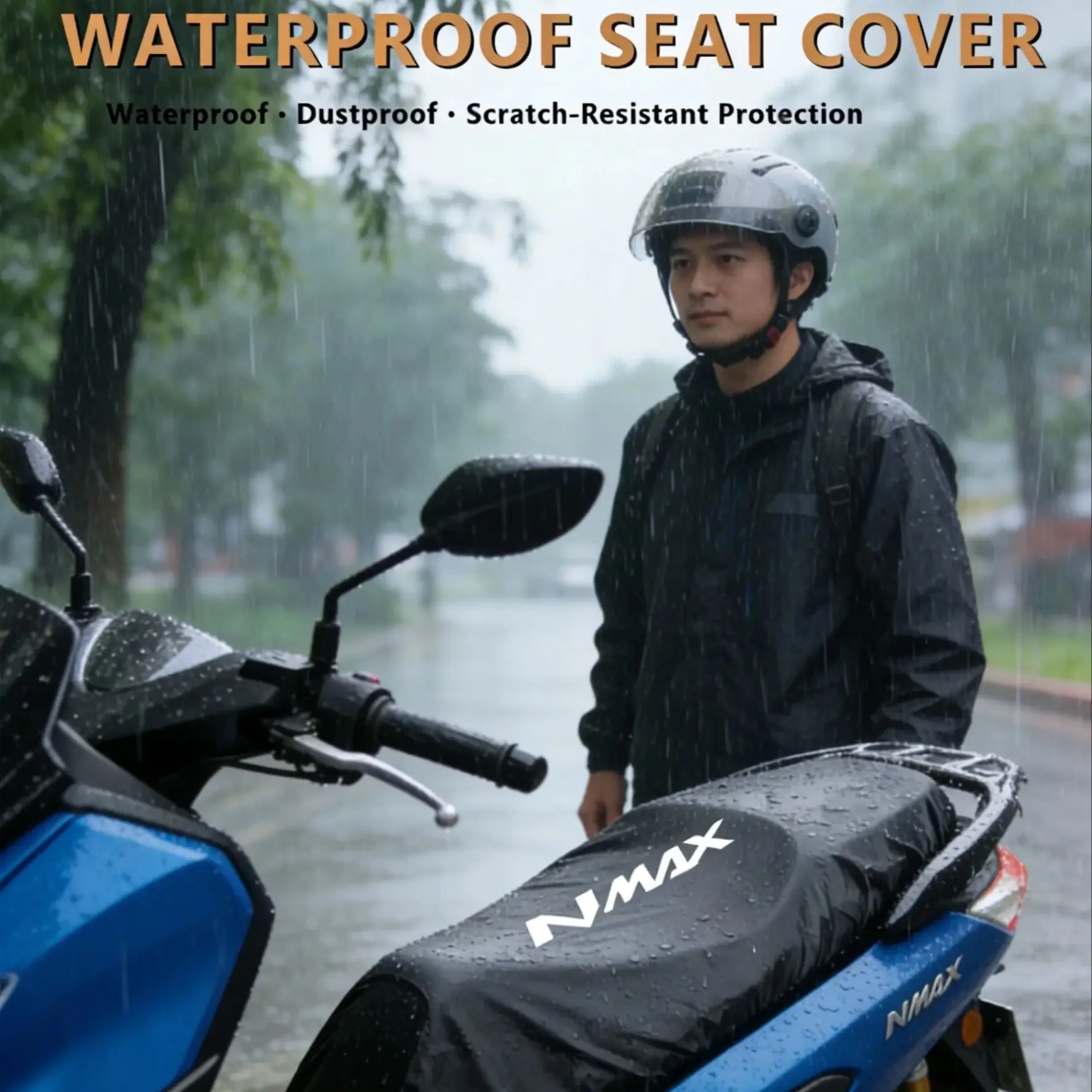 All-Season Seat Cover for YAMAHA NMAX 125 / 150 / 155 (2015–2020) – Waterproof, UV, Heat Insulation, Scratch-Resistant
