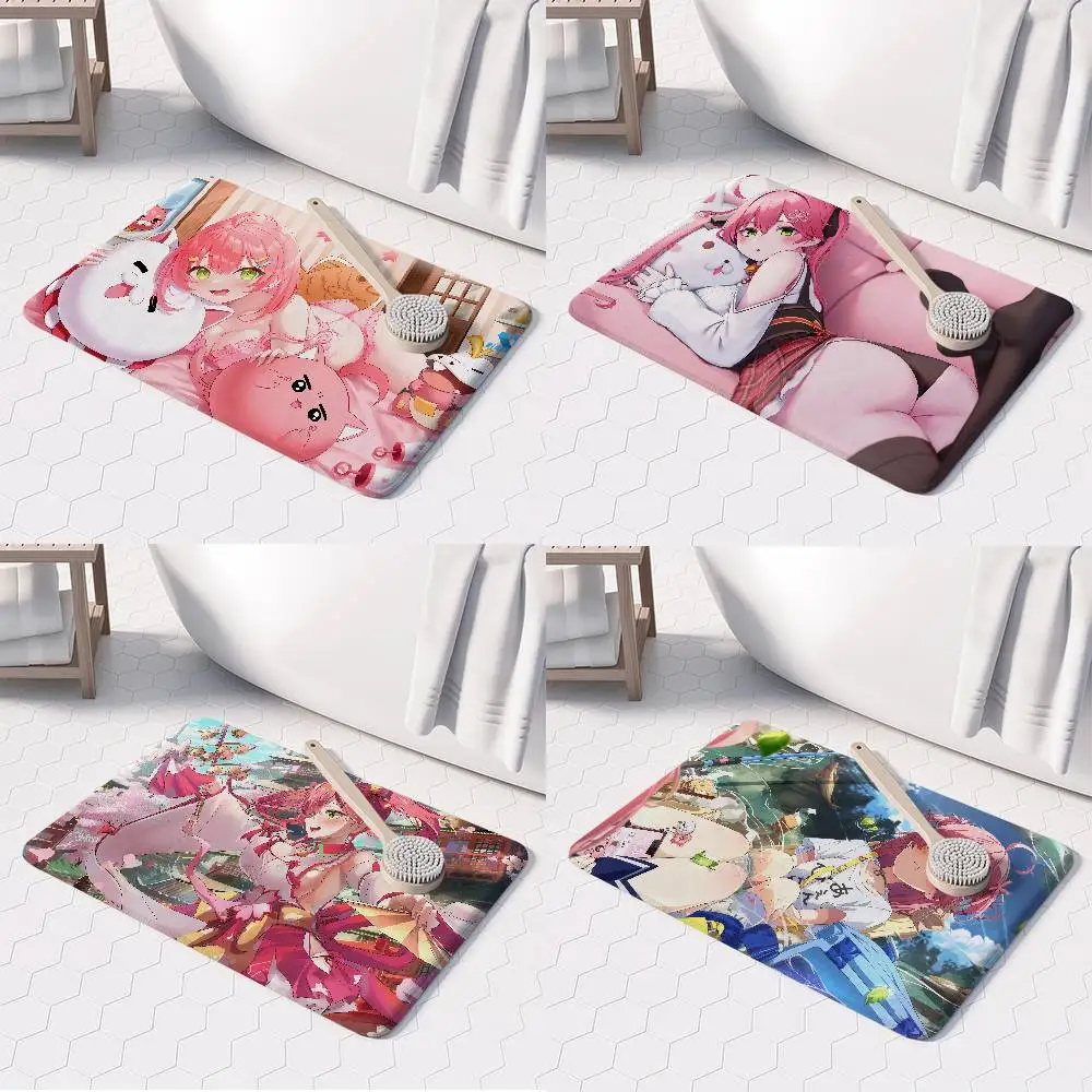 

Sakura Miko Floor Mat Printed Large Carpets Room And Bedroom Carpets Bathroom Anti Slip Door MATS Small Carpets